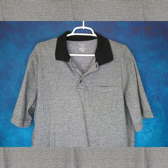 George Men's Black White Polo Shirt Large 42-44 - Picture 3 of 5